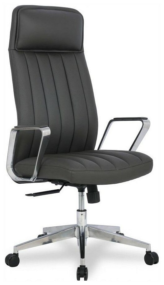 Компьютерное кресло College HLC-2413L-1 для руководителя, обивка: искусственная кожа, цвет: тёмно-серый - фотография № 1