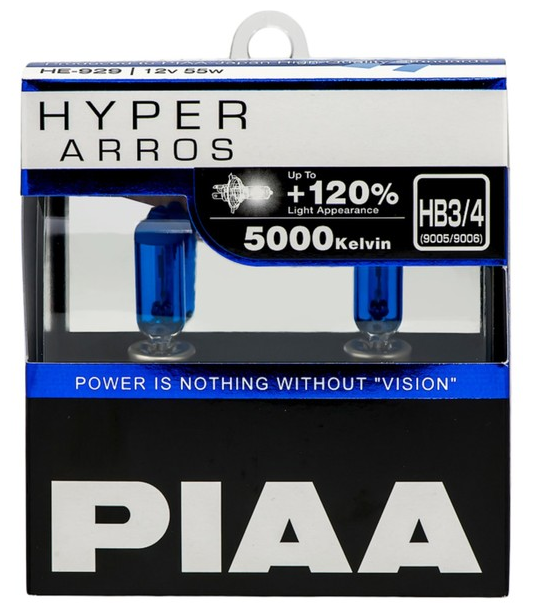 Лампа автомобильная галогенная PIAA Hyper Arros (HE-929-HB3/4) HB3/4 12V 60W P20d