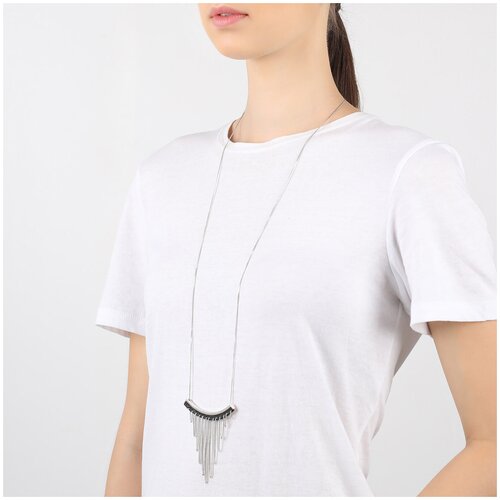 Колье ORI TAO, Black way, сереб, подв, цепи, кожа, OT-15-30332