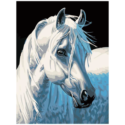 Белоснежка Картина по номерам Белая лошадь (230-CE), 30 х 40 см, разноцветный белоснежка картина по номерам котята 231 ce 30 х 40 см разноцветный