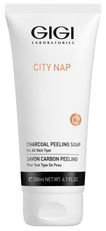 Gigi мыло жидкое для лица City NAP Charcoal Peeling soap, 200 мл