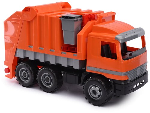 Мусоровоз ЛЕНА Giga Trucks (02026), 70 см, оранжевый