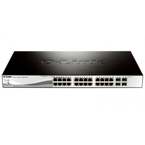 D-Link Сетевое оборудование DGS-1210-28P F3 A Настраиваемый L2 коммутатор с 24 портами 10 100 1000Base-T и 4 комбо-портами 100 1000Base-T SFP 24 3396200₽