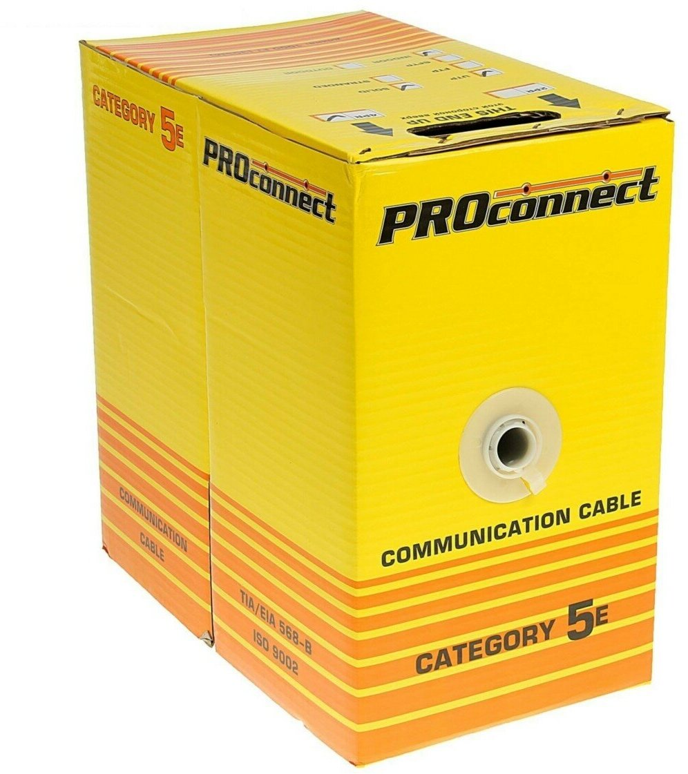 Кабель витая пара PROconnect FTP 4PR 24AWG, CCA, CAT5e, бухта 305 м