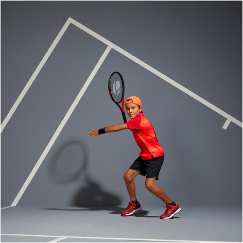 фото Футболка для тенниса детская tts 500 красная, размер: 8, цвет: неоновый алый artengo х декатлон decathlon