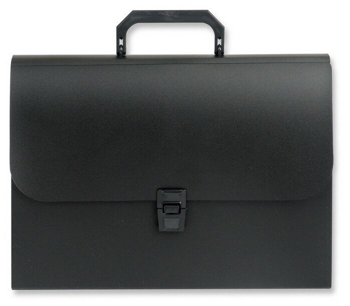 Папка-портфель Attache пластиковая А4 черная (303x216 мм, 12 отделений) 50991