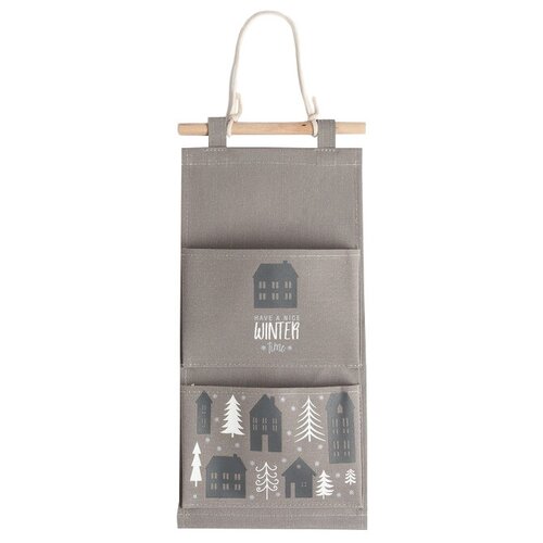 фото Этель органайзер подвесной домики 2 отделения серый