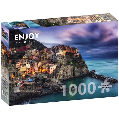 Пазл Enjoy 1000 деталей: Манарола в сумерках, Италия пазл 500 эл манарола италия красочный город на скале