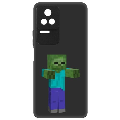 Чехол-накладка Krutoff Soft Case Minecraft-Гигант для Xiaomi Poco F4 черный чехол накладка krutoff soft case minecraft кошка для xiaomi poco f4 черный