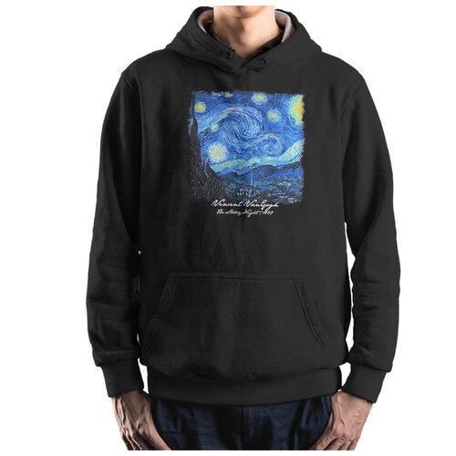 фото Толстовка dream shirts ван гог - звездная ночь мужская черная 3xl