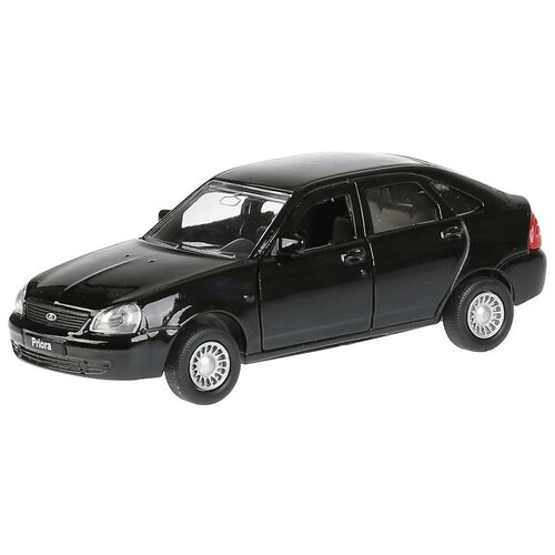 Модель Lada Priora хэтчбек черный 12см Технопарк металл. инерц. откр. передние двери и багажник.