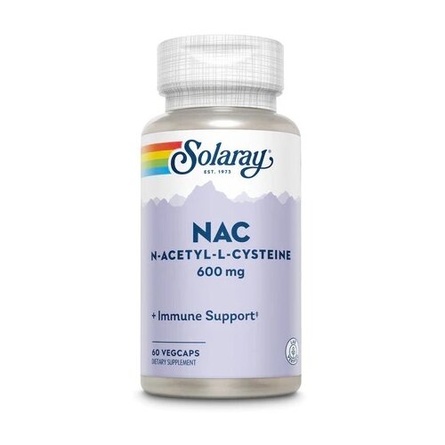 Капсулы Solaray NAC N-Acetyl-L-Cysteine, 600 мг, 60 шт.
