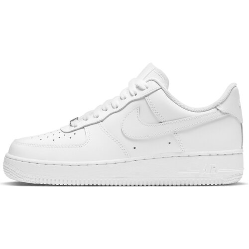 Кроссовки NIKE Air Force 1, натуральная кожа, размер 6.5 US, белый