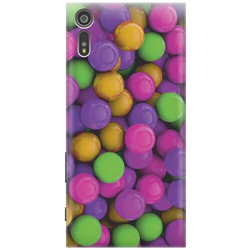 фото Cиликоновый чехол на sony xperia xz / сони иксперия икс зет с принтом "разноцветные драже" gosso