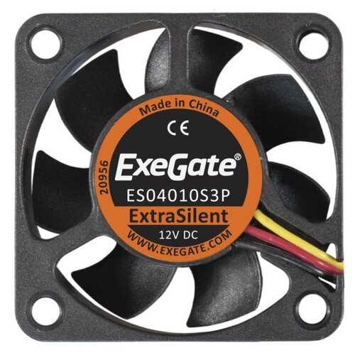 Вентилятор для корпуса ExeGate ES04010S3P, черный