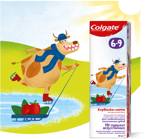 Детская зубная паста Colgate Клубника-Мята, с фторидом, для детей 6-9 лет, 60 мл - фото №8