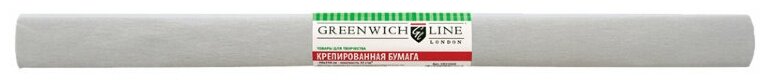 Бумага крепированная Greenwich Line, 50*250см, 32г/м2, серая, в рулоне, пакет с европодвесом