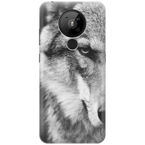 фото Cиликоновый чехол на nokia 5.3 / нокиа 5.3 с принтом "спокойный волк" gosso