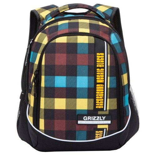 фото Городской рюкзак grizzly ru-925-2 14.5, черный, желтый, красный