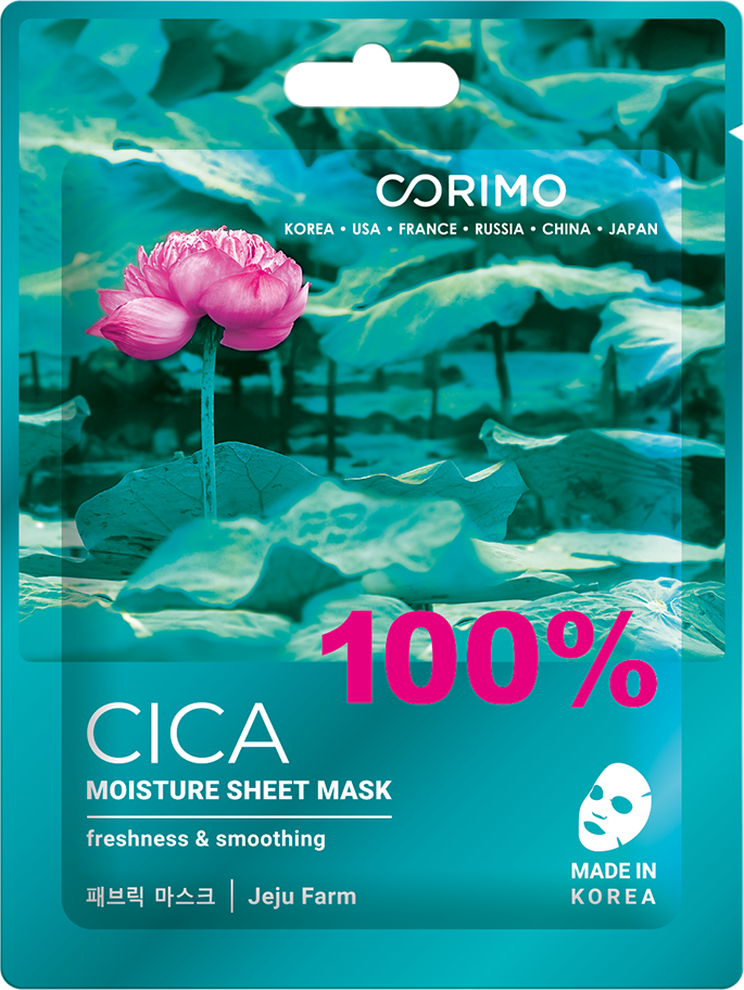 Corimo Тканевая маска для лица Увлажнение 100% Cica 22 г 1 шт