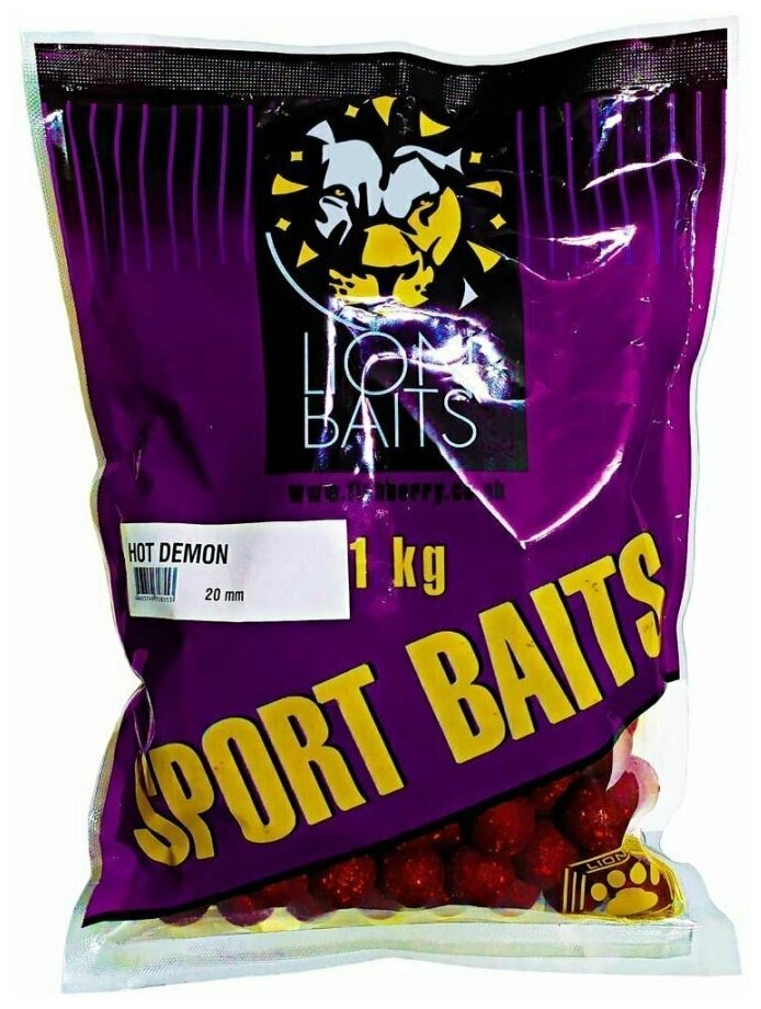 Бойлы тонущие LION BAITS. Серия SPORT BAITS 20 мм HOT DEMON - 1 кг