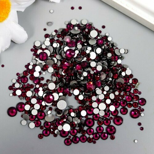 Декор для творчества стекло Стразы усечённый конус Тёмный фиолет d 15-65мм н-р 1000 шт 745952 799₽
