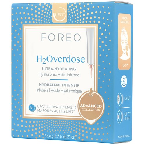 фото Foreo h2overdose маска, активированная ufo, 6 г, 6 шт.