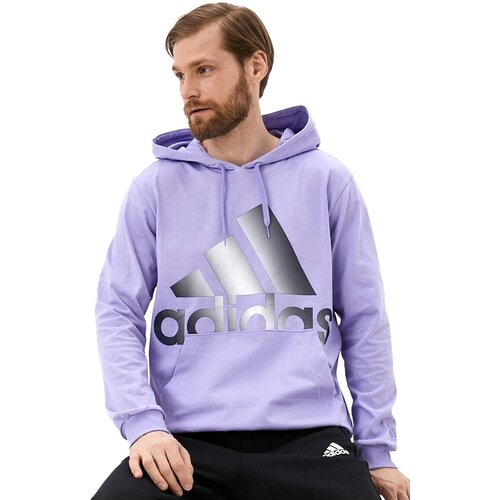 фото Худи adidas, силуэт прямой, капюшон, размер m, фиолетовый