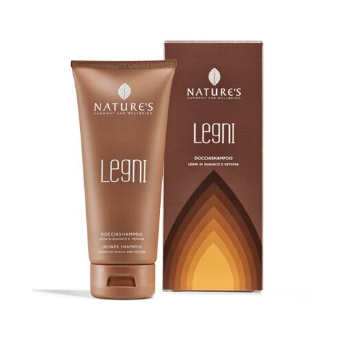 Шампунь и гель для душа 2в1 с гваяковым деревом и ветивером - Nature's - Legni Shower Shampoo 200 мл.