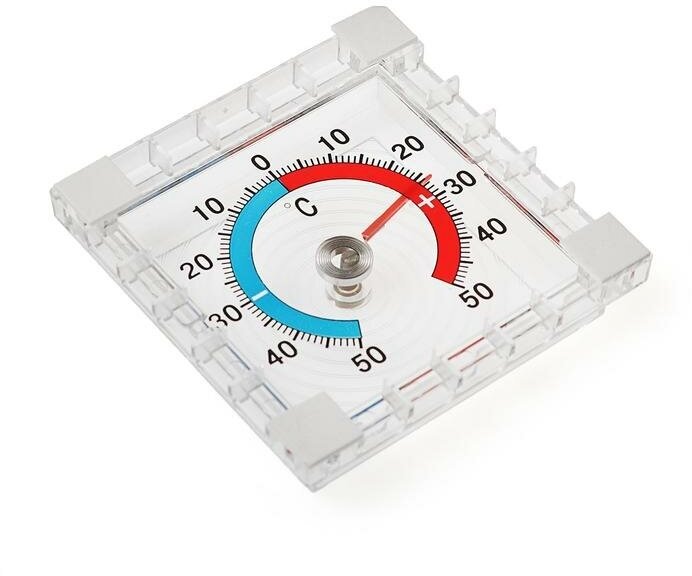 Термометр уличный механический квадратный 8 х 8 см микс