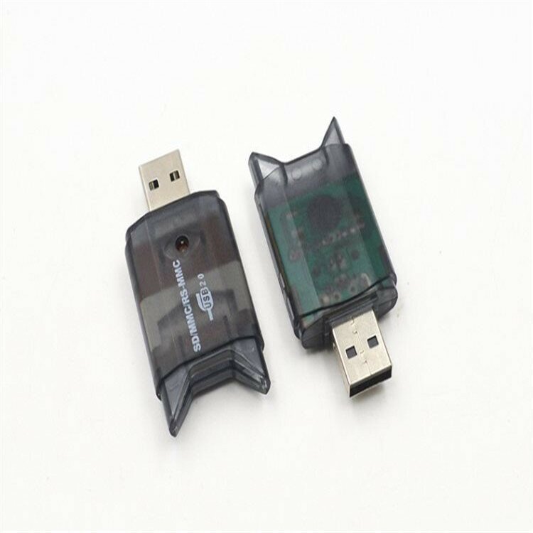 Картридер USB для карты памяти SD MMC RS-MMC черный