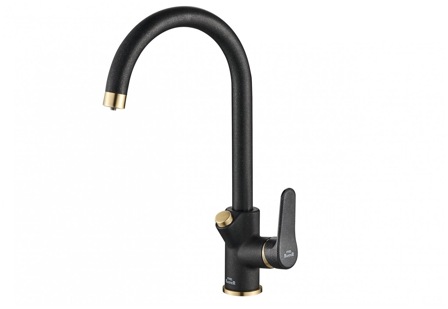 Смеситель для кухни 2в1 Zorg Steel Hammer SH 901 BLACK BR с подключением к фильтру