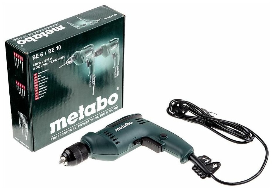 Дрель сетевая METABO BE 10 (600133810) - фотография № 11