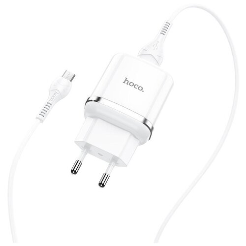 Сетевое зарядное устройство Hoco N3 Vigour + кабель micro-USB, 18 Вт, Global, white