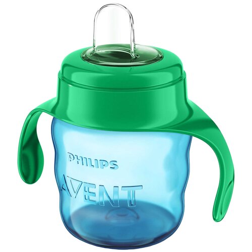 Поильник-непроливайка Philips AVENT Comfort SCF551, 200 мл, с 6 месяцев, голубой