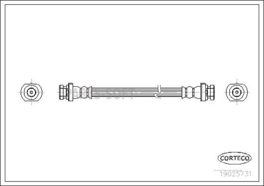CORTECO 19025731 Шланг тормозной