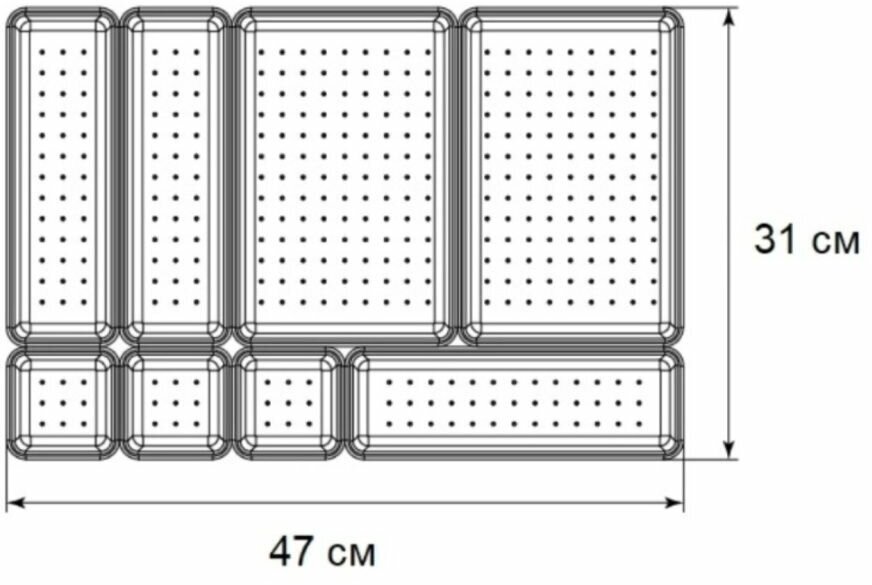 Лотки для приборов, органайзер для кухни, разделители ящика - фотография № 2