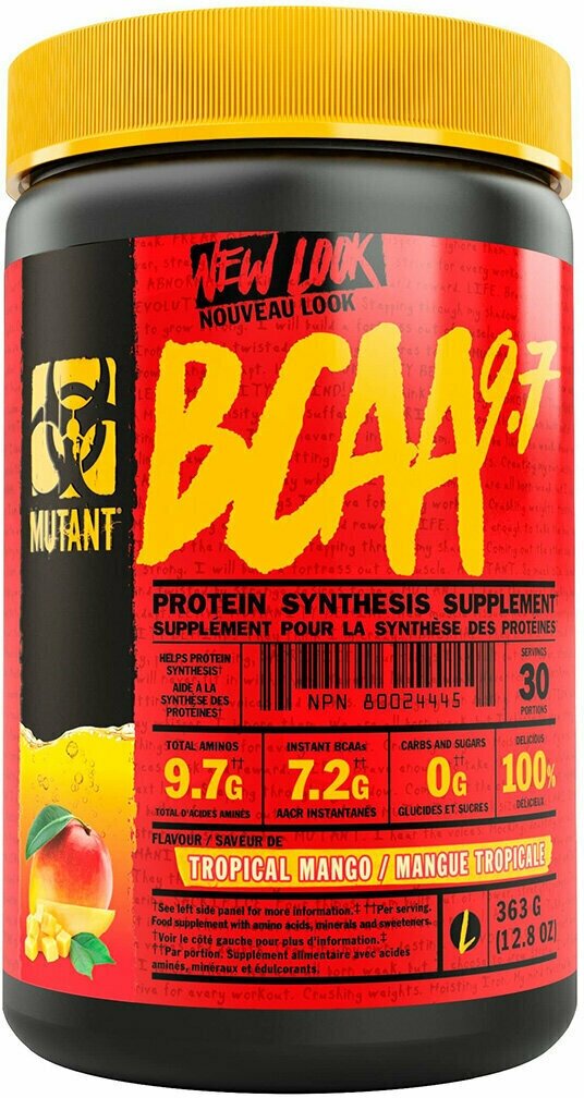 Аминокислоты и BCAA для спорсменов Mutant BCAA 9.7 Tropical Mango 12,8 oz