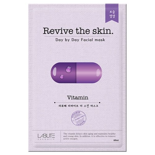 LABUTE Тканевая с витамином Revive the skin Vitamin Mask, 23 г, 23 мл