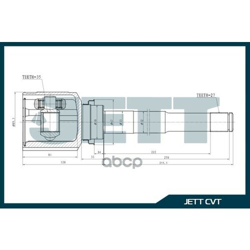 Шрус Внутренний Jett V40-1083 JETT арт. V40-1083