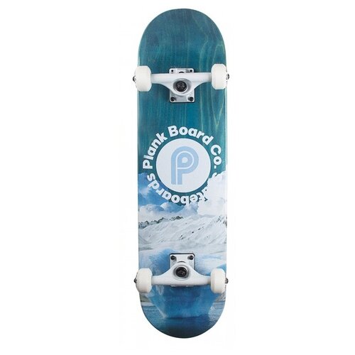 фото Скейтборд plank p21-skate-frosty, 31x8, белый/синий