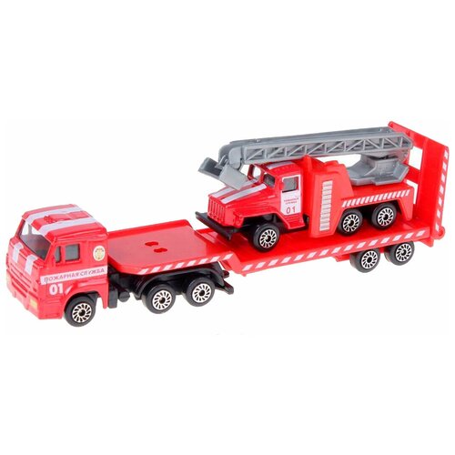 фото Набор техники технопарк камаз автотранспортер с моделью спецслужб (sb-15-36), 7.5 см