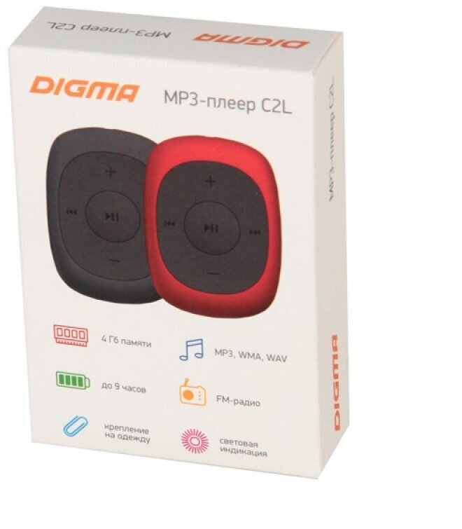 Комплект 5 ук Плеер MP3 Digma C2L (C2LG)