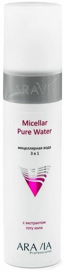 Aravia ARAVIA Professional Micellar Pure Water (Мицеллярная вода 3 в 1 с экстрактом готу кола), 250 мл