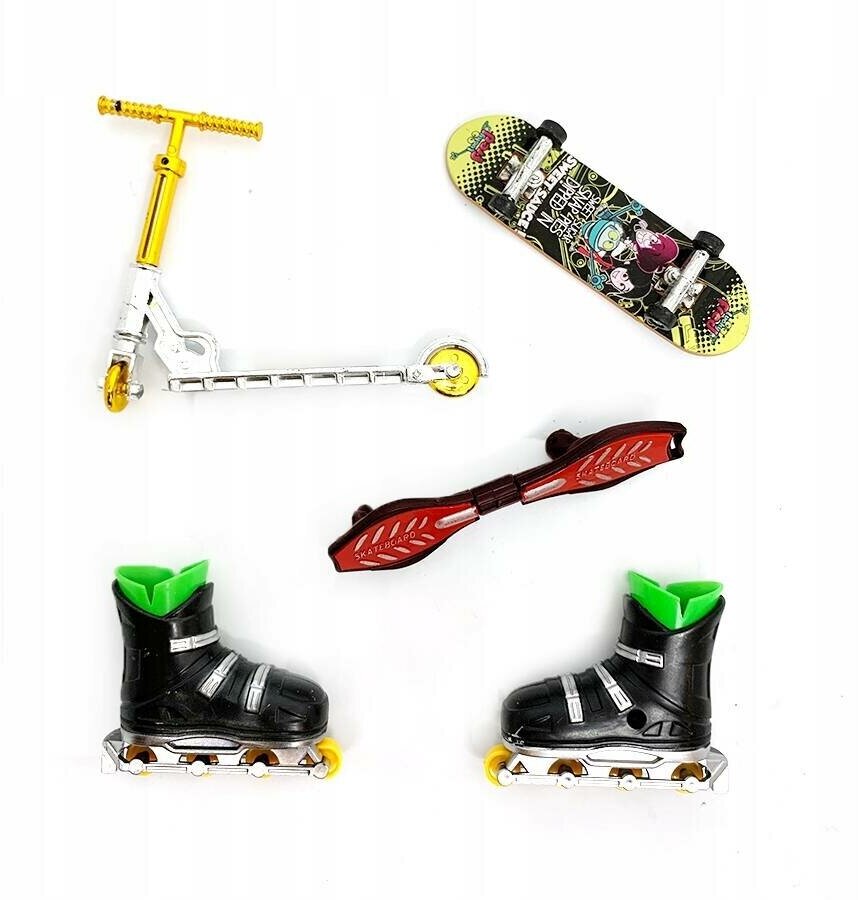 Игровой набор фингерборд, фингер самокат ролики и скейтборд для пальцев трюковой