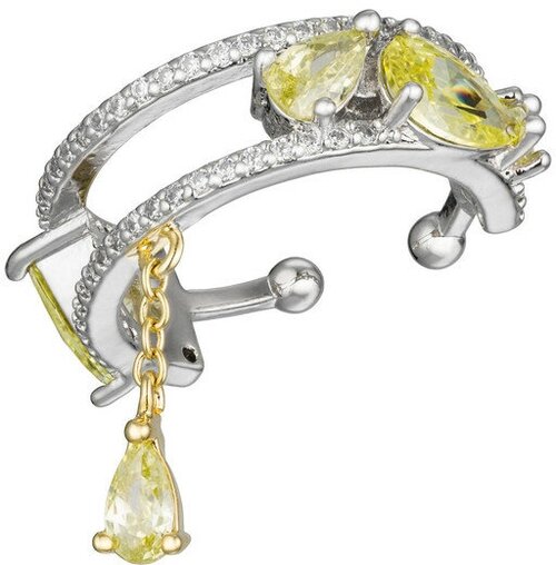 Серьги каффы caviar jewellery, фианит