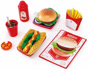 Набор продуктов с посудой Hape Fast food set E3160 разноцветный