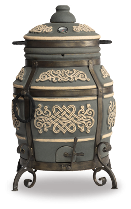 фото Тандыр «Тамерлан» Цвет: Графит, отдельная крышка, без столика, без колес