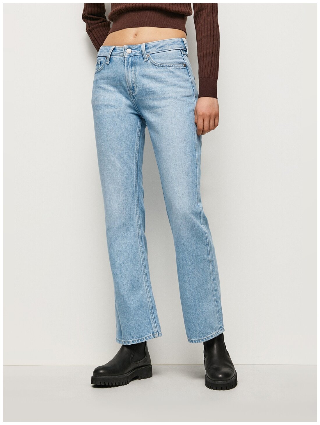 Джинсы женские Pepe Jeans London, модель: PL2043662, цвет: голубой, размер: 27/32