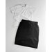 Комплект одежды   для девочек, футболка и юбка, повседневный стиль, размер 92, белый, черный